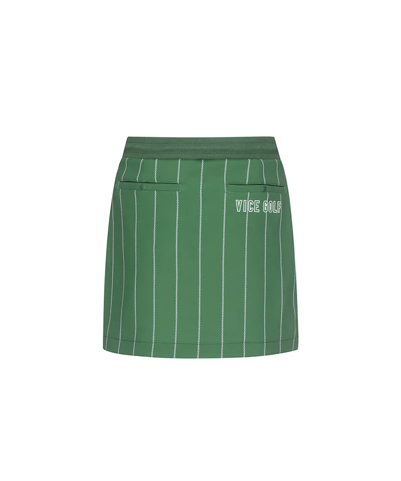 Vice Golf Atelier Women's Pinstripe Jersey Skirt - Green