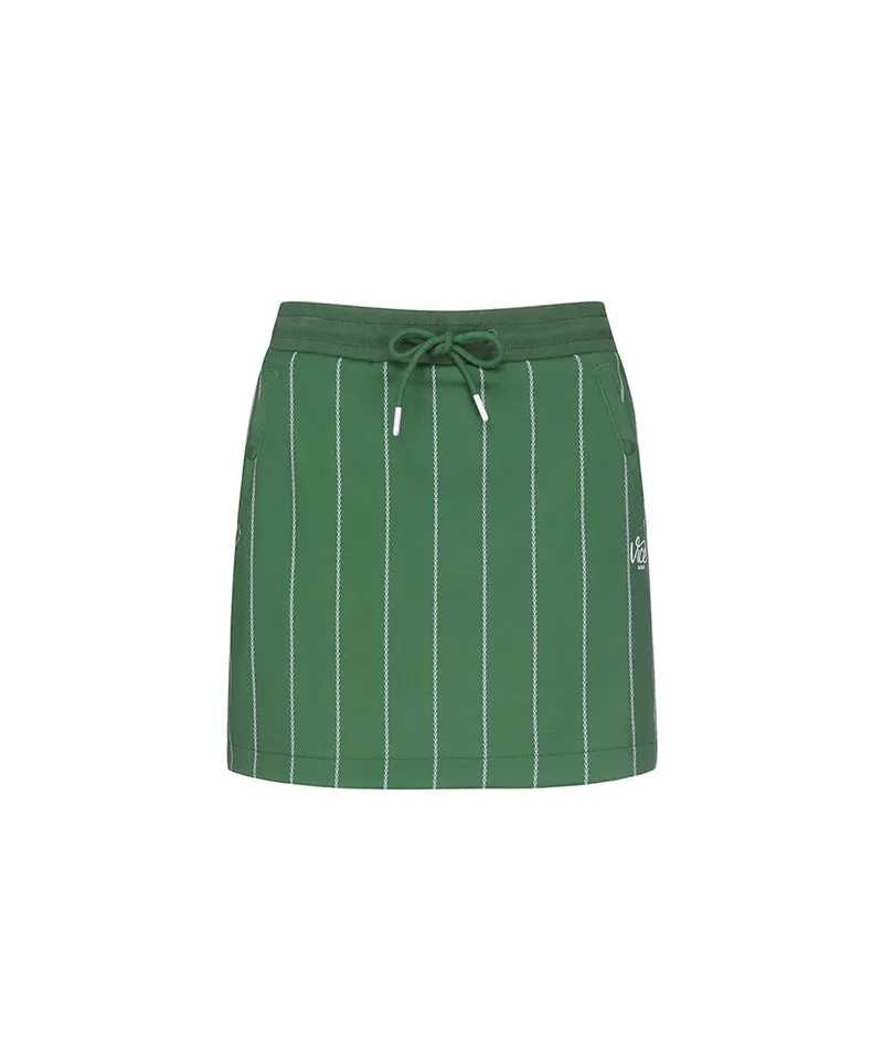 Vice Golf Atelier Women's Pinstripe Jersey Skirt - Green