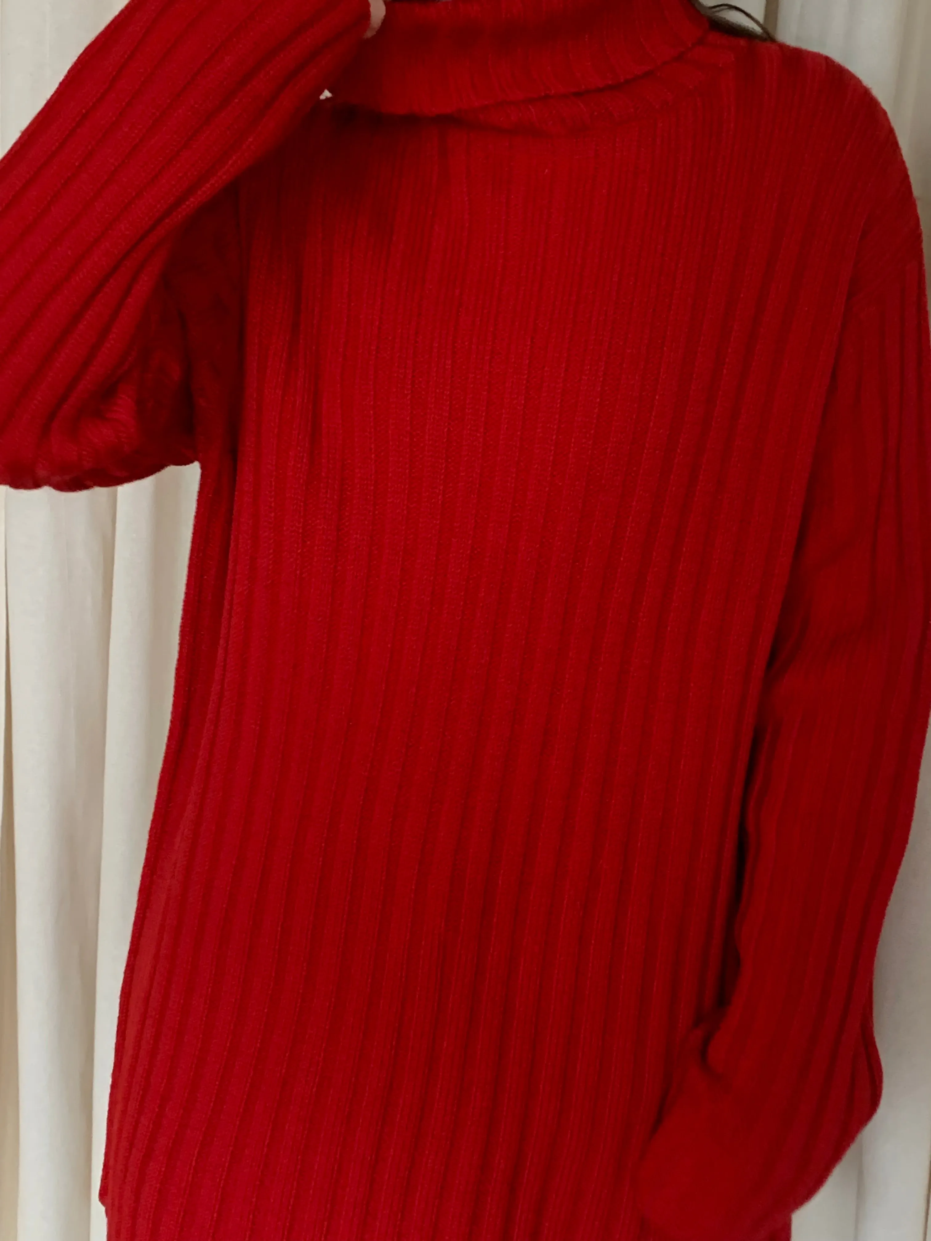 Vintage DKNY red turtleneck sweater