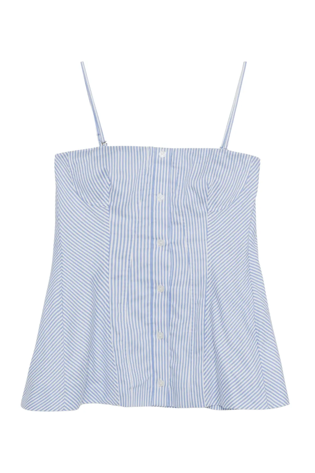 Vivvy Bustier Top | Blue Hydrangea Stripe