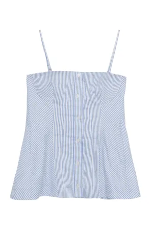 Vivvy Bustier Top | Blue Hydrangea Stripe