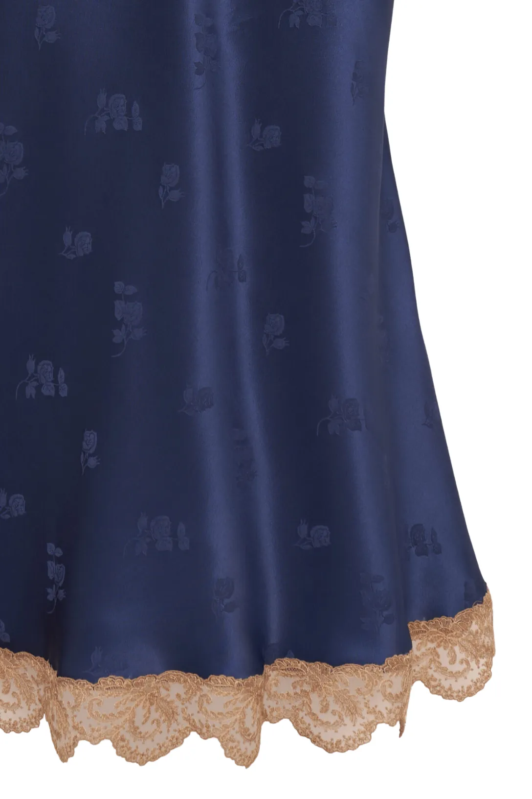 Volterra Siren Skirt With Contrast Lace | Blue Jacquard