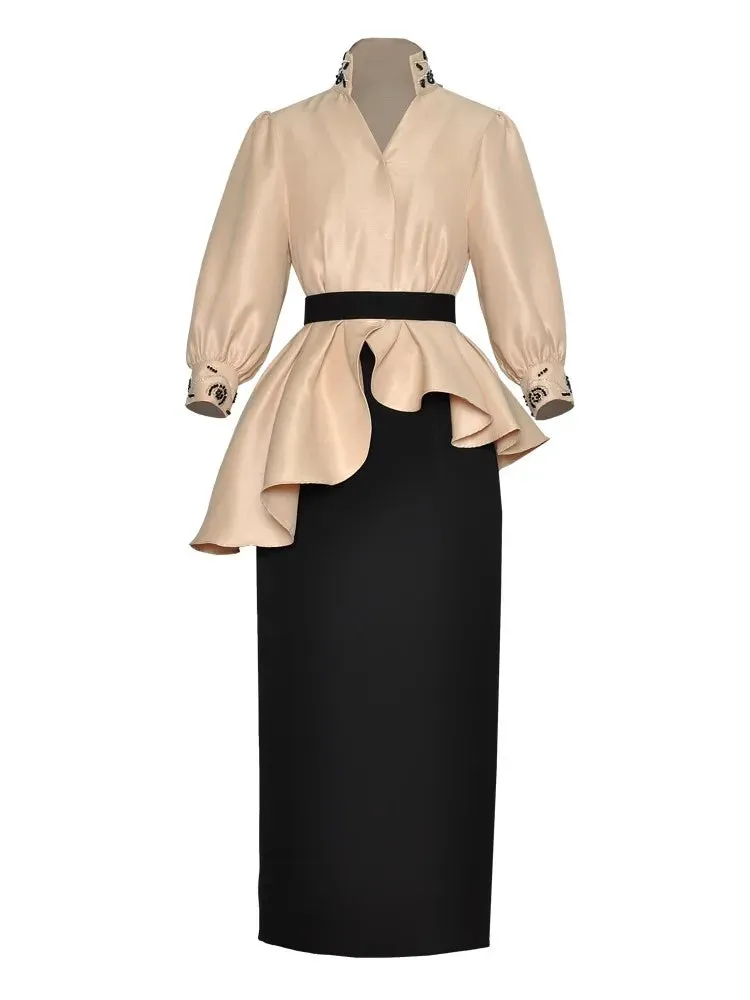 Wallis Asymmetric Top   Pencil Skirt 2 piece Set