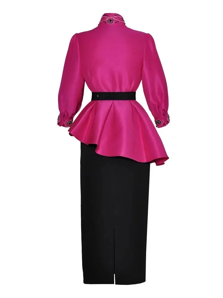 Wallis Asymmetric Top   Pencil Skirt 2 piece Set