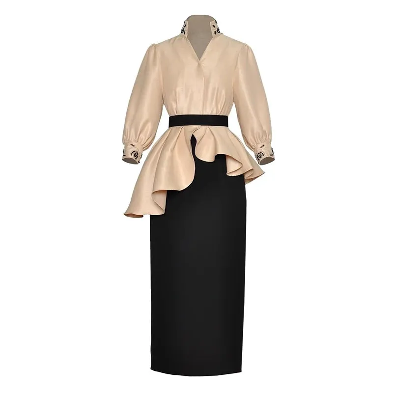 Wallis Asymmetric Top   Pencil Skirt 2 piece Set