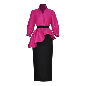 Wallis Asymmetric Top   Pencil Skirt 2 piece Set