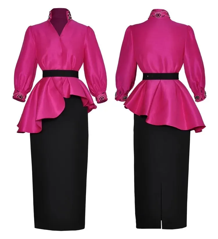 Wallis Asymmetric Top   Pencil Skirt 2 piece Set