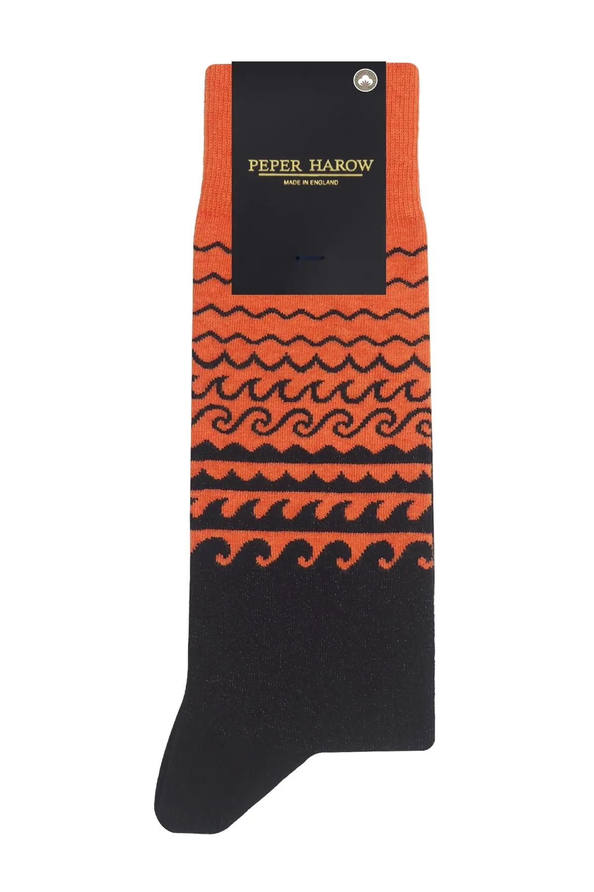Wave Men's Organic Cotton Socks | Orange