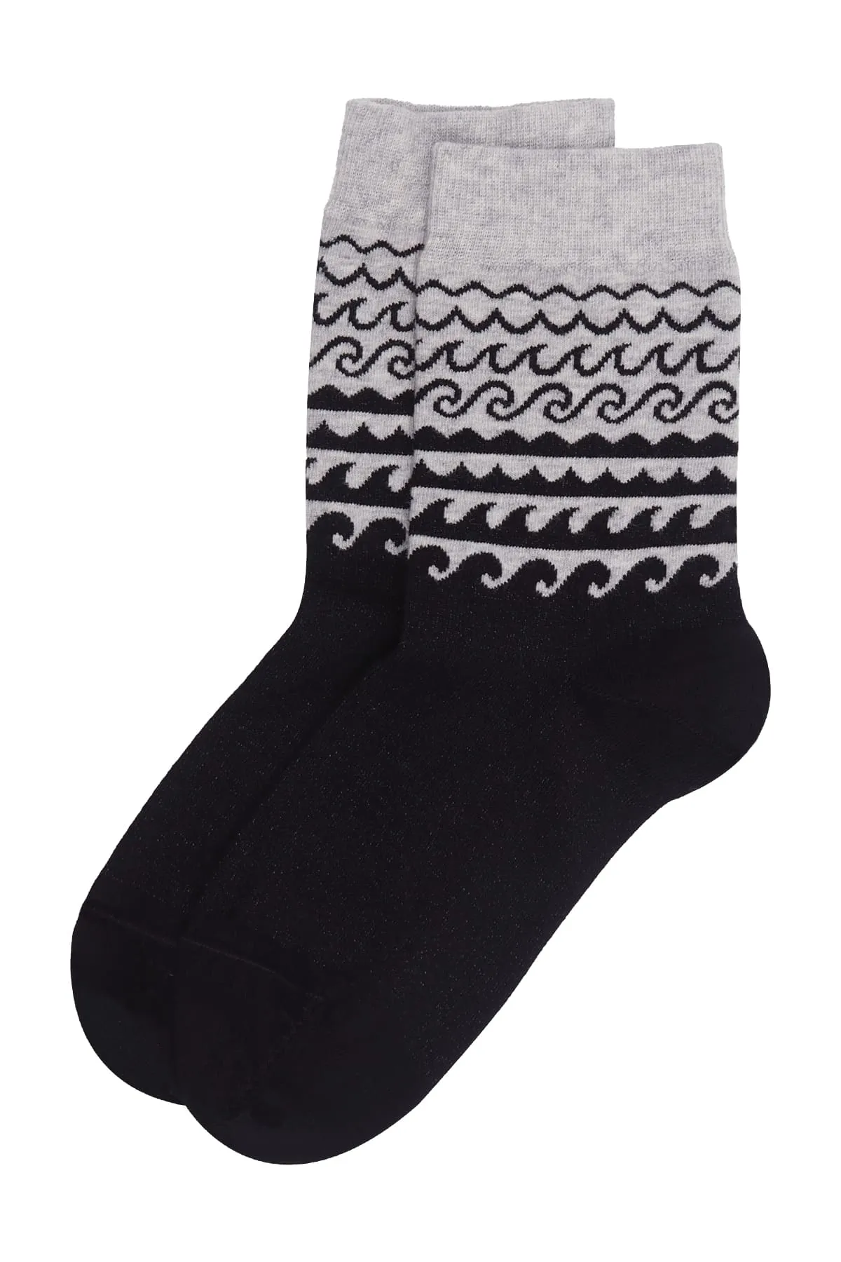 Wave Women's Organic Cotton Socks | Grey
