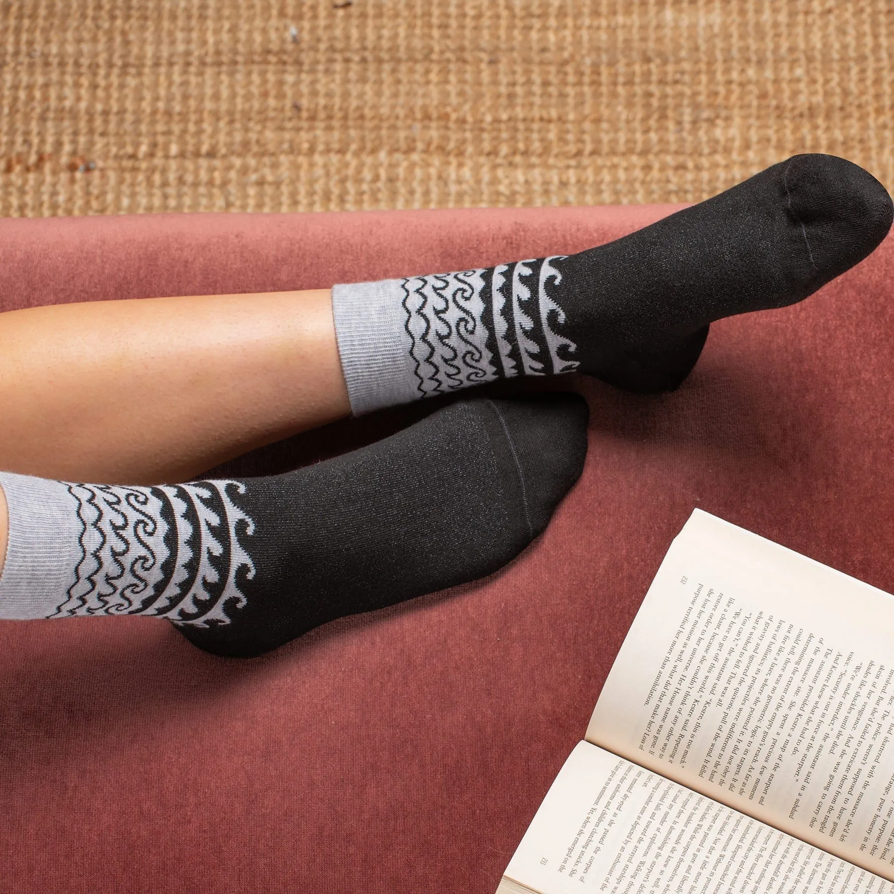 Wave Women's Organic Cotton Socks | Grey