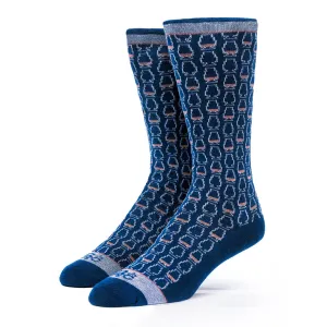 Whiskey Glasses Socks | 3-Pack | Navy   Brown