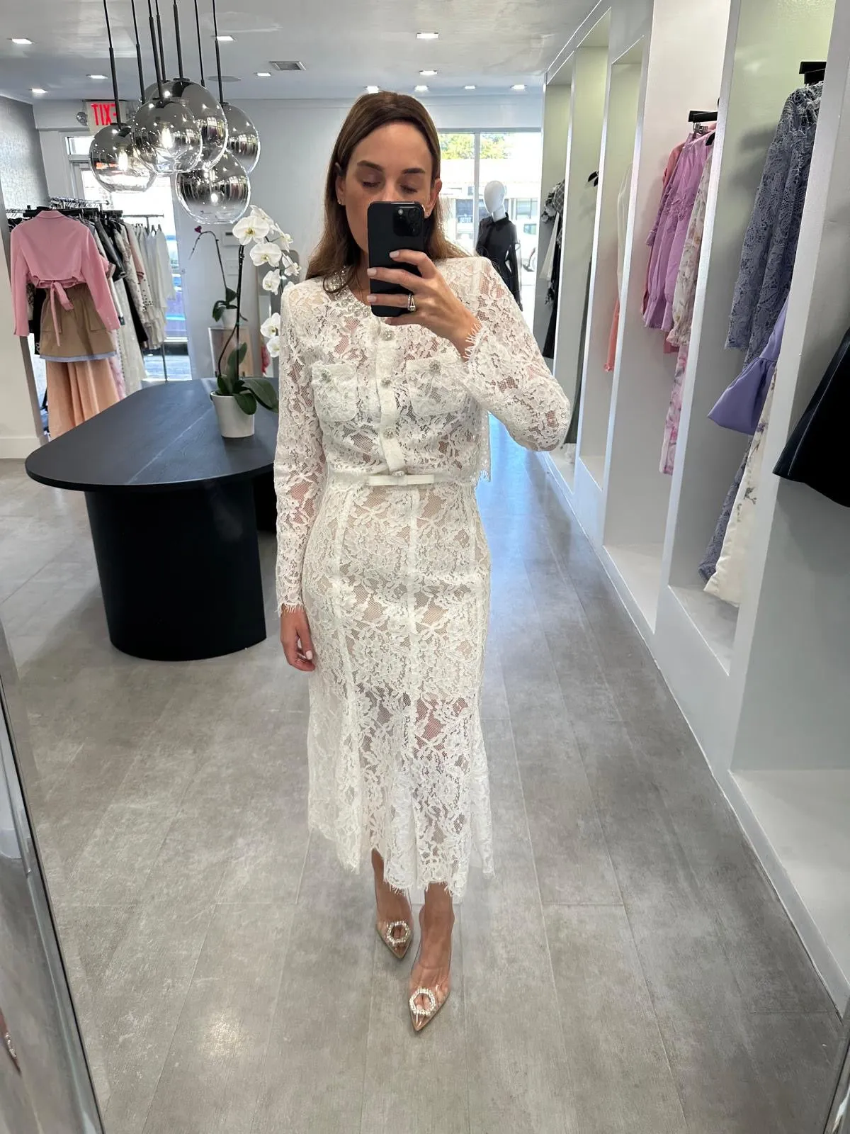 WHITE DIAMANTÉ SET