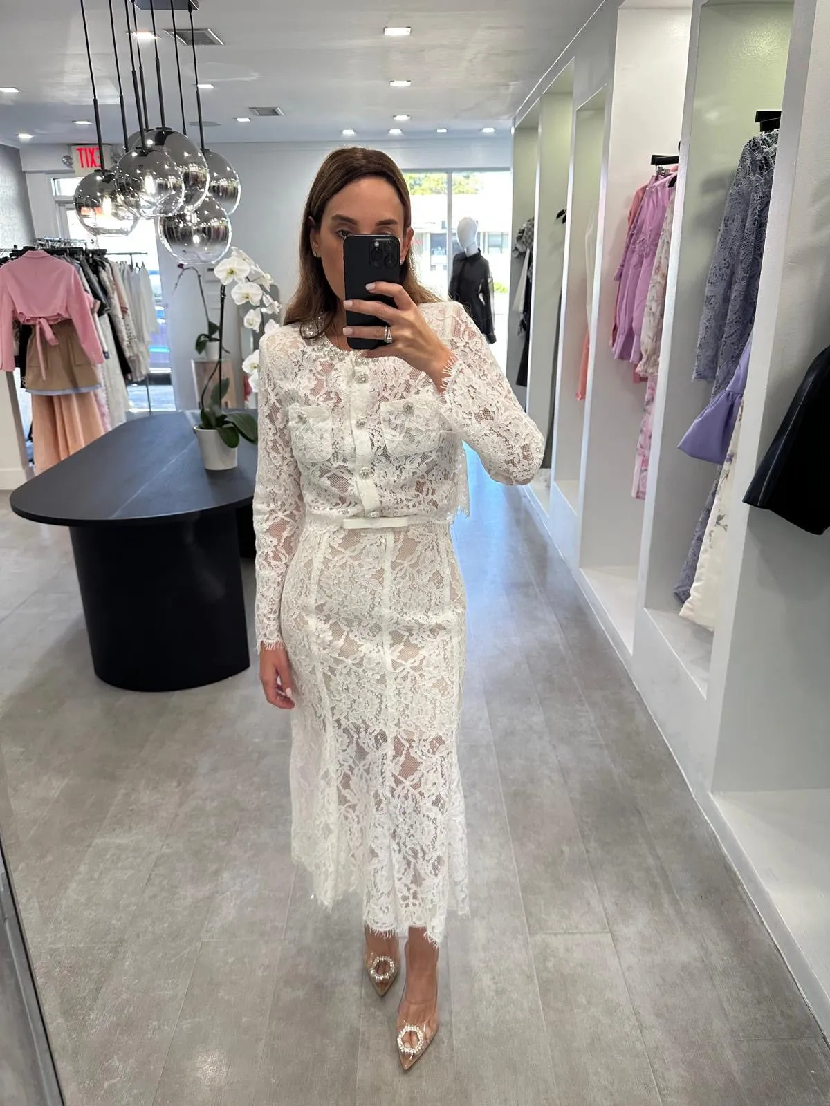 WHITE DIAMANTÉ SET