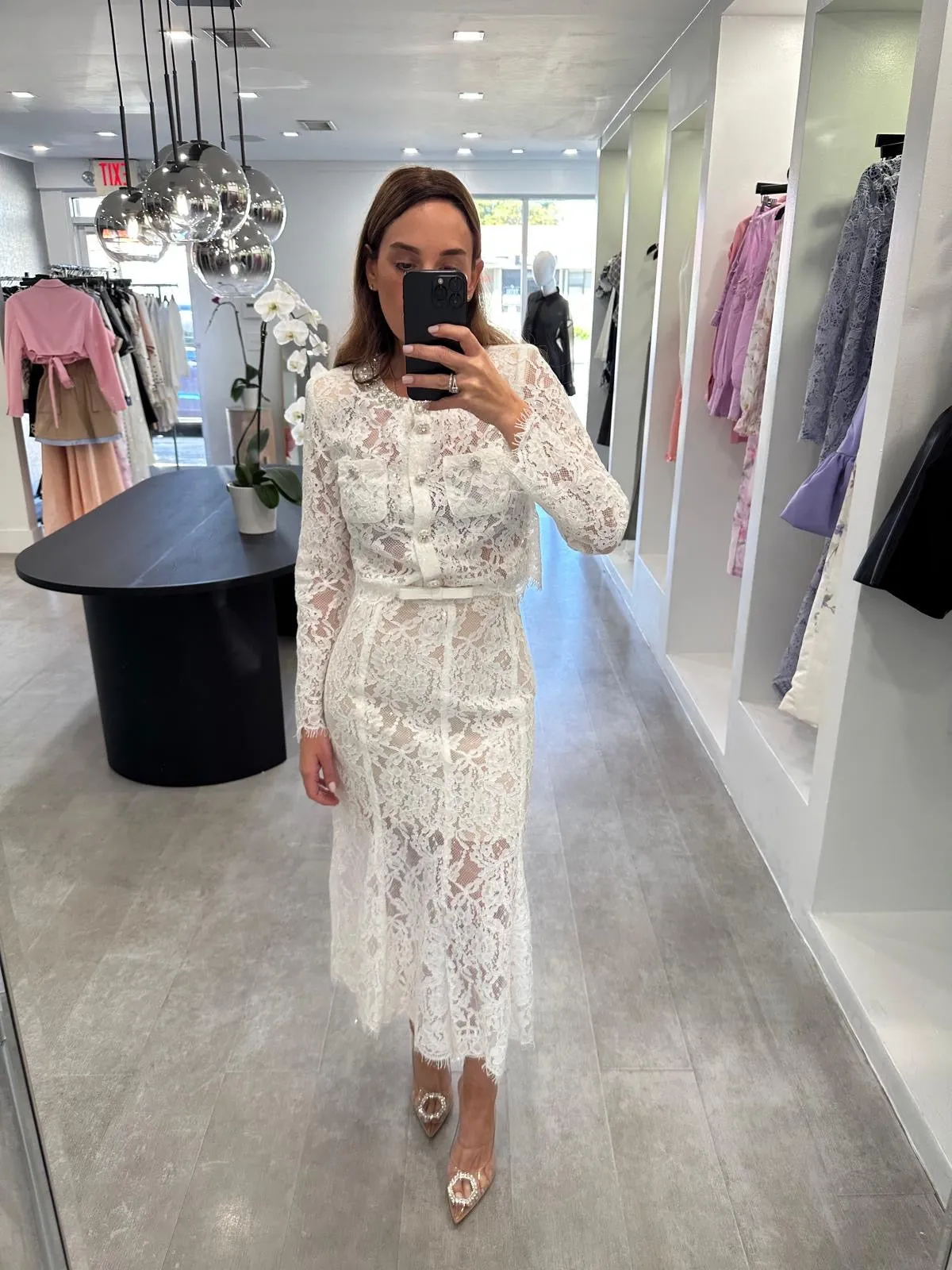 WHITE DIAMANTÉ SET