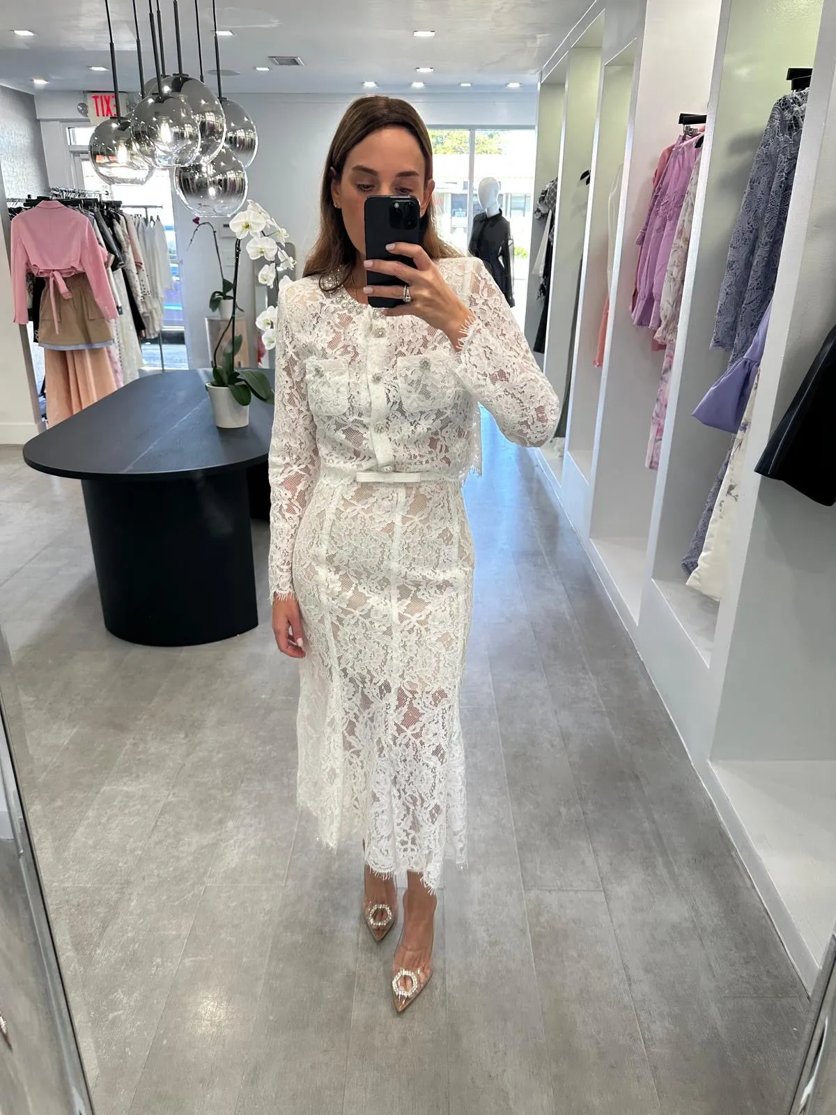 WHITE DIAMANTÉ SET