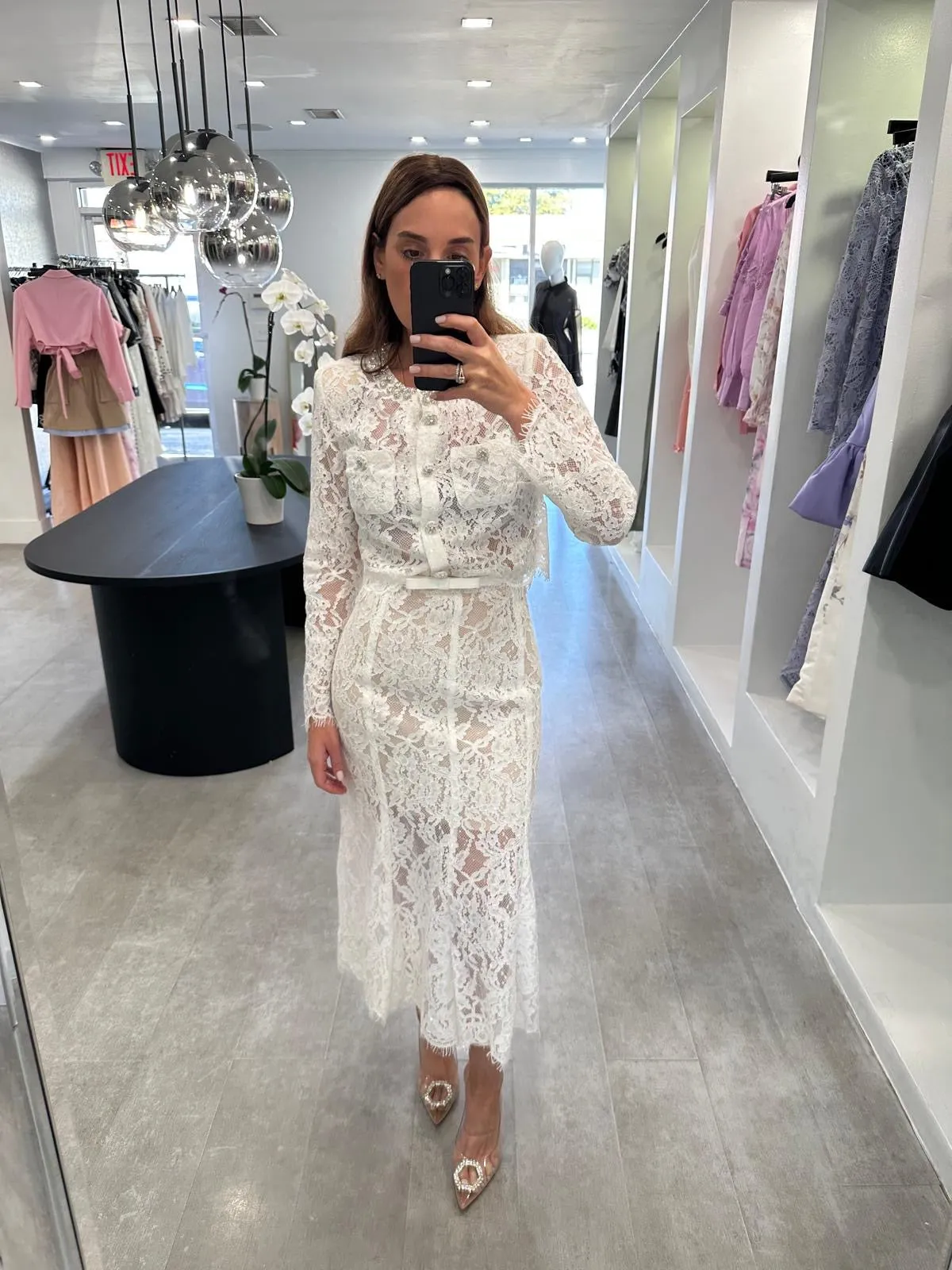 WHITE DIAMANTÉ SET