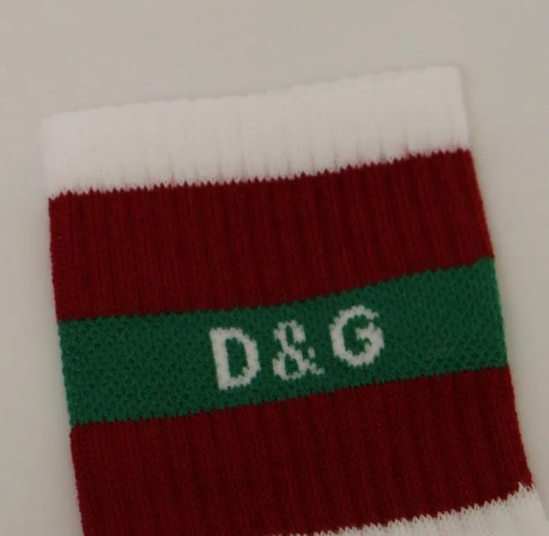 White Logo Cotton Stretch Socks