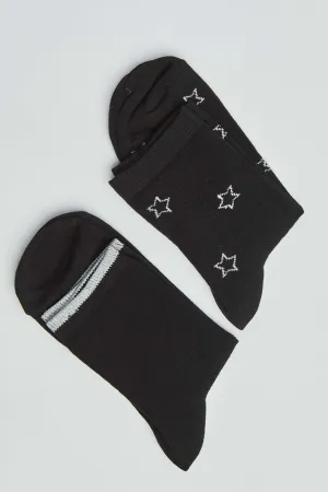 Women Cotton Socks Black