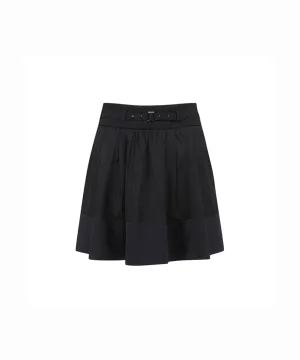 Women's Band Point Balloon Skirt - Black