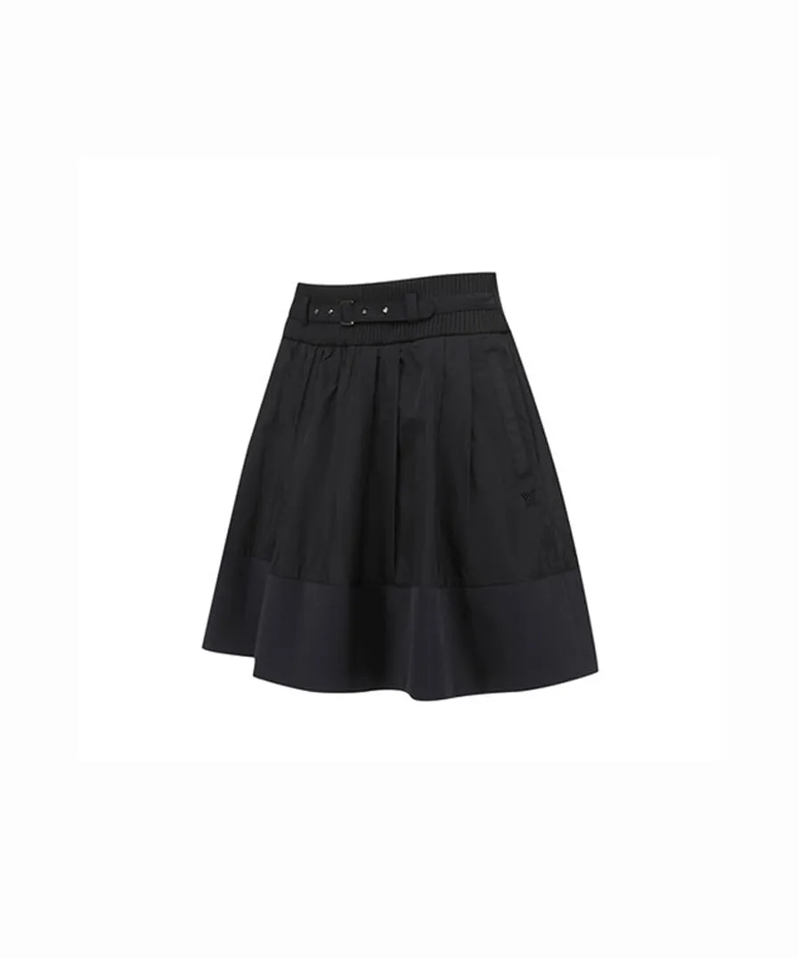 Women's Band Point Balloon Skirt - Black