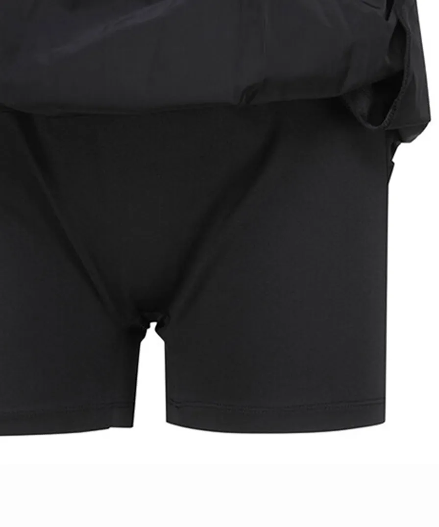 Women's Band Point Balloon Skirt - Black
