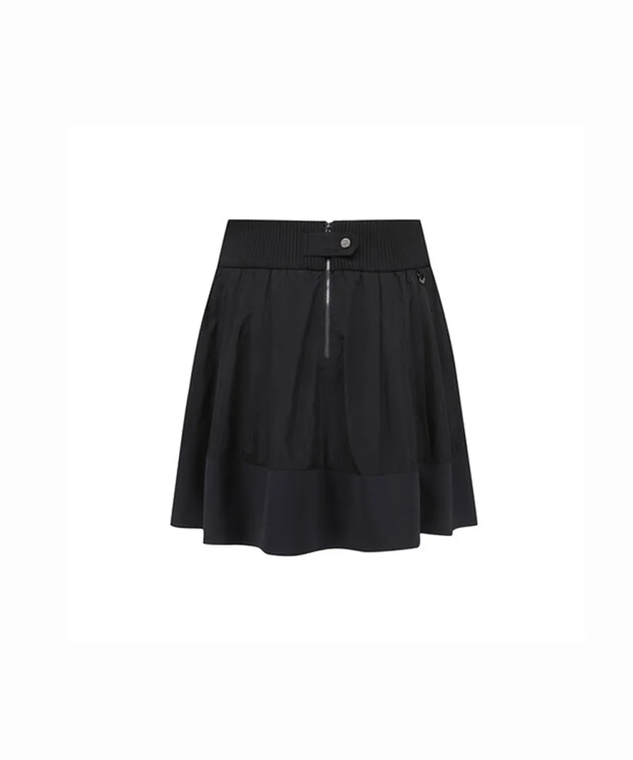 Women's Band Point Balloon Skirt - Black