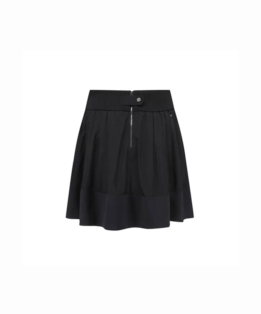 Women's Band Point Balloon Skirt - Black