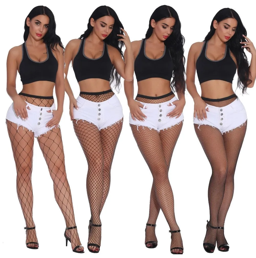 Womens Fashion Sexy Hollow Out Sexy Pantyhose Black Women Tights Stocking Fishnet Stockings Club Party Hosiery Calcetines