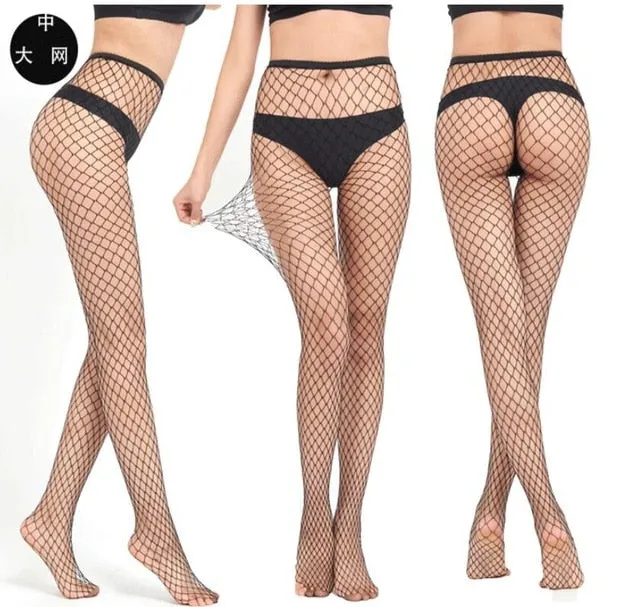 Womens Fashion Sexy Hollow Out Sexy Pantyhose Black Women Tights Stocking Fishnet Stockings Club Party Hosiery Calcetines