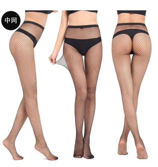Womens Fashion Sexy Hollow Out Sexy Pantyhose Black Women Tights Stocking Fishnet Stockings Club Party Hosiery Calcetines
