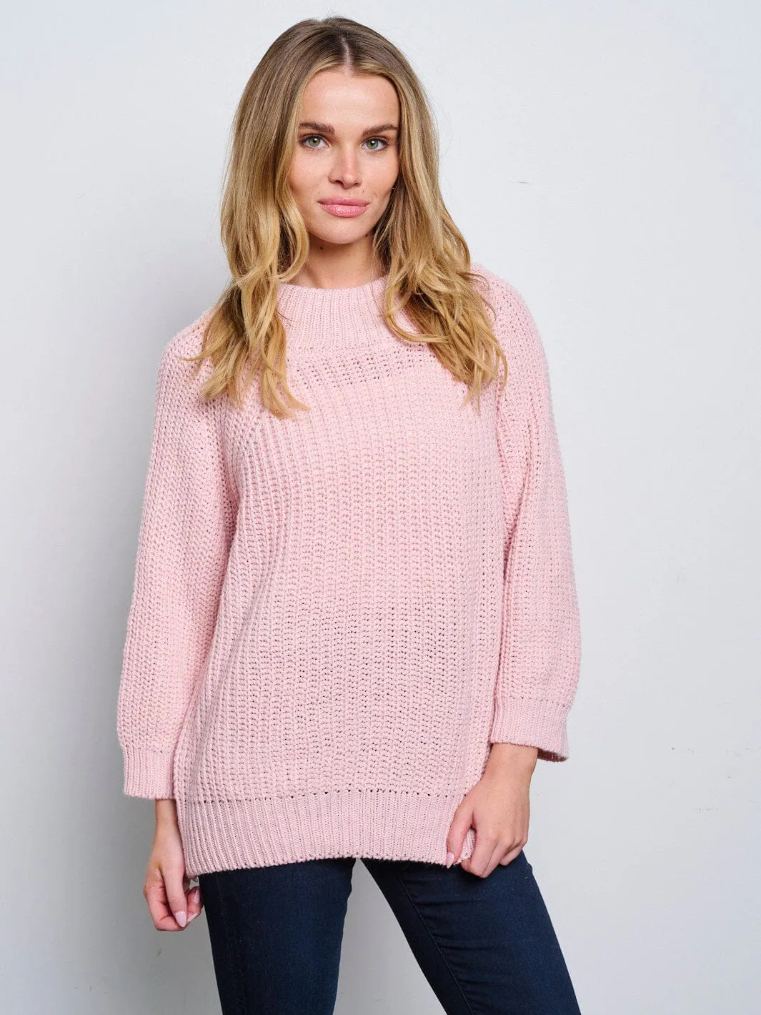 WOMEN'S LONG SLEEVE KNITTED PULLOVER SWEATER