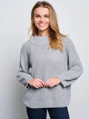 WOMEN'S LONG SLEEVE KNITTED PULLOVER SWEATER