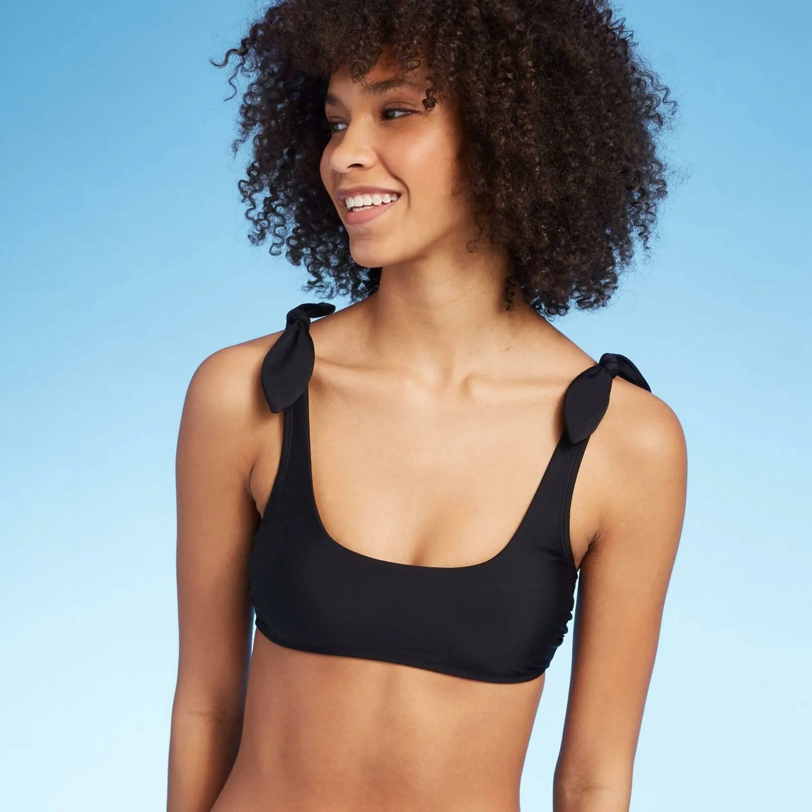 Xhilaration Women's Shoulder Tie Bralette Bikini Top