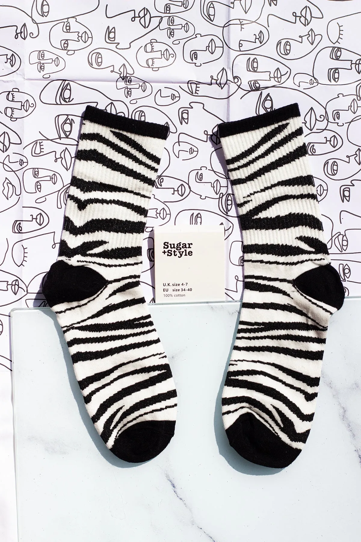 Zebra Print Socks