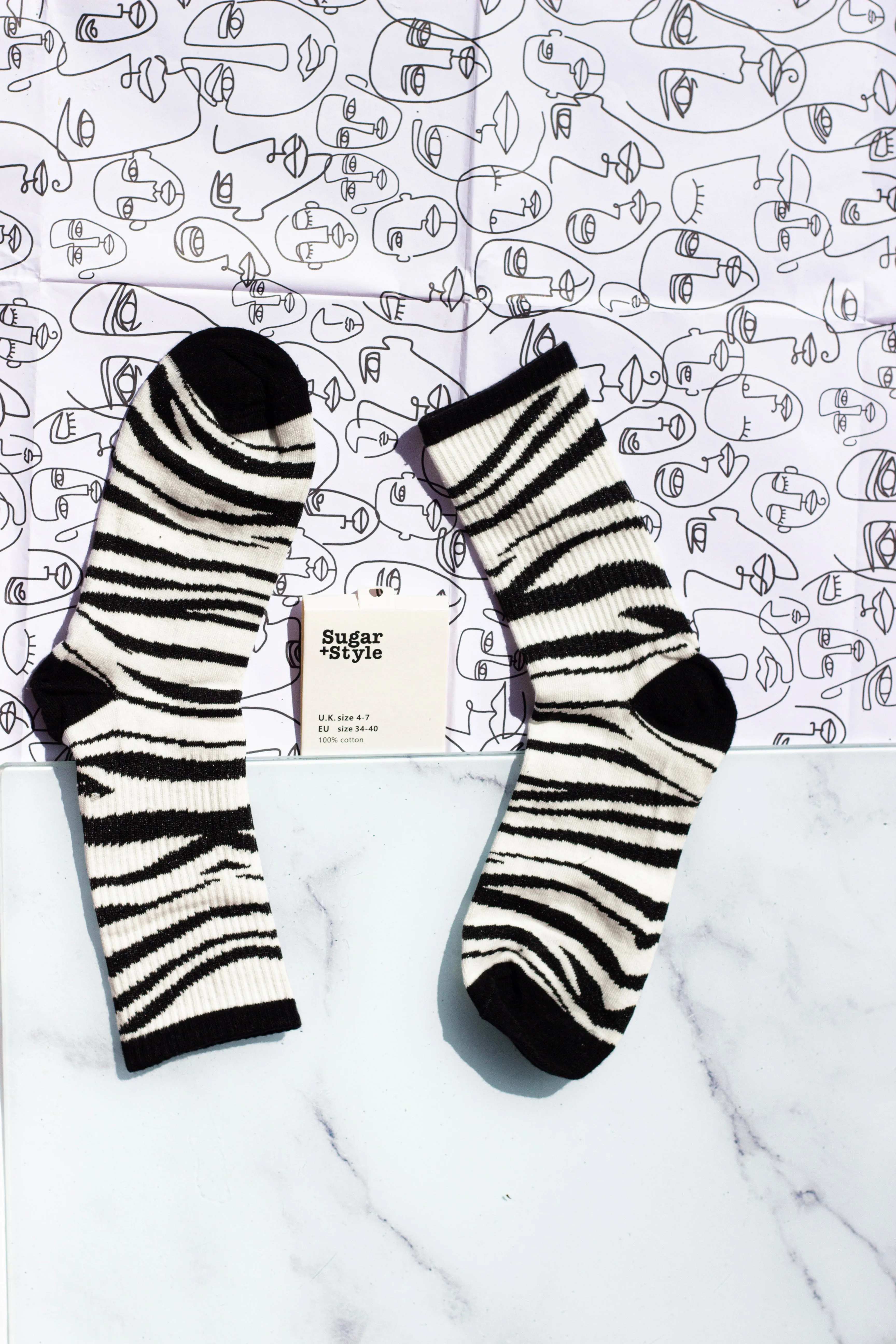 Zebra Print Socks