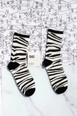 Zebra Print Socks
