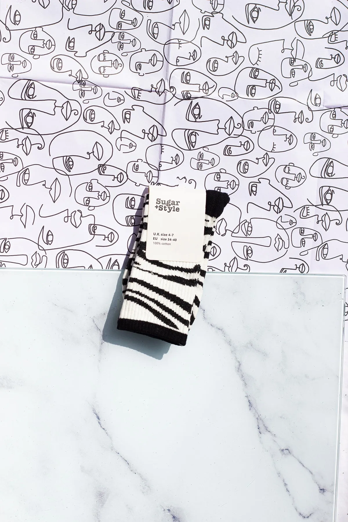 Zebra Print Socks
