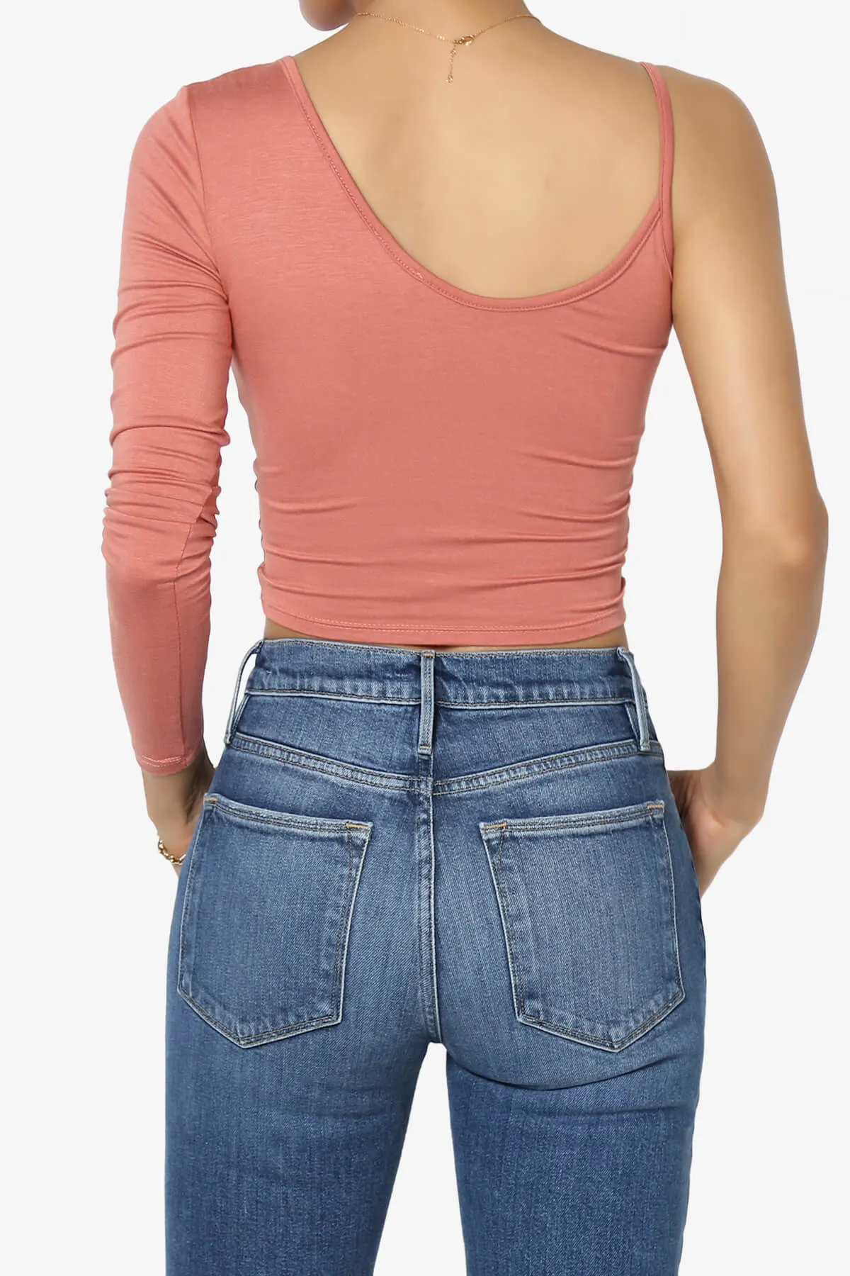 Ziggy One Shoulder Long Sleeve Crop Top