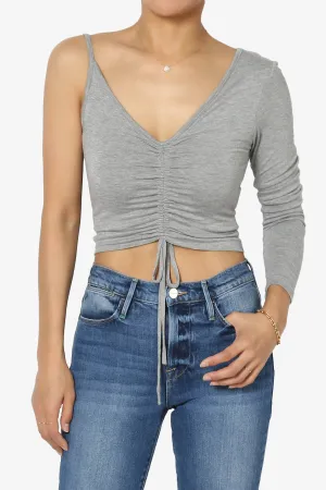 Ziggy One Shoulder Long Sleeve Crop Top